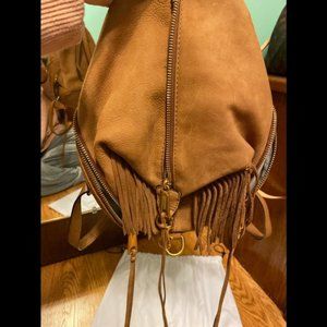 Rebecca Minkoff Julian Suede Fringe Backpack - Med